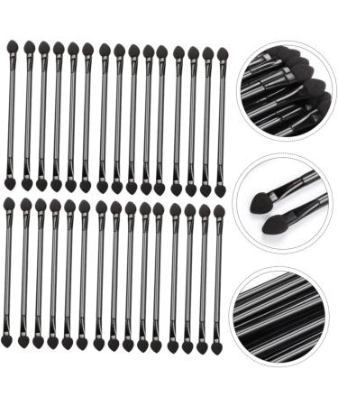 BIUDECO 30pcs Double Ended Eyeshadow Brush Highlighter Eyeshadow Sponge Artificial Fiber Black - Buy Online on GoSupps.com