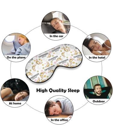 Chihuahua Dog Breed Sleep Mask - Adjustable Women's Eye Shades with Elastic Strap | Perfect Gift for Dog Lovers - Buy Online on GoSupps.com