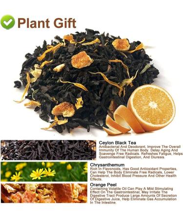 Plant Gift Lady Gray Black Tea Ceylon Black Tea Peel Orange Chrysanthemum Fruit Hot and Iced Tea Natural Flavored Loose Leaf 50g/1.76oz - Buy Online on GoSupps.com
