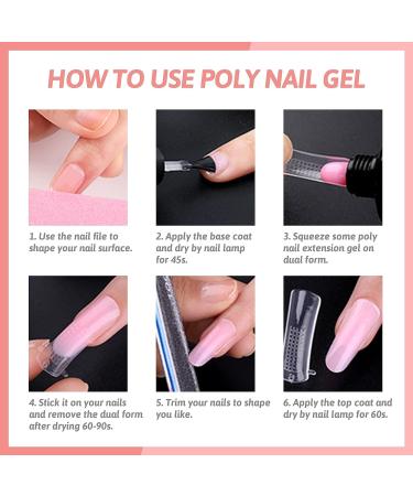 AIJIMEI Poly Nail Gel 30ml 1oz Poly Nail Art Gel Art Design Poly Nail Gel Colors Quickly Builder Nails Gel Nail Extension Gel for Nail Art Pink - Buy Online on GoSupps.com