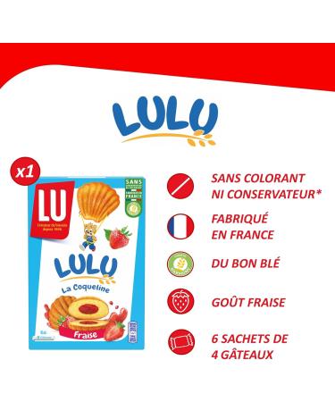LU - La Bo te LULU - Assortment of 10 Packets: Chocolate Hazelnut Trays (x3) Chocolate Coqueline (x2) L'Ourson Chocolat (x2) Strawberry Tray (x2) Strawberry Coqueline (x1) - Pack of 1.4 kg - Buy Online on GoSupps.com