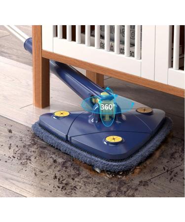 MOUSKE 360 Degree Rotatable Adjustable Cleaning Mop reusable Vadrouille - Adjustable handle rod design Car Wash Microfiber Mop with 2 Coral Velvet Mop Head for Home Ceiling Cleaning Tool - Buy Online on GoSupps.com