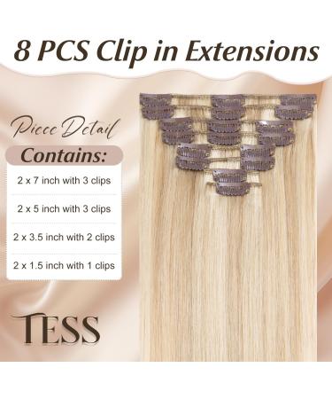 Blonde Clip in Hair Extensions Real Human Hair 10 Inch 50g Hair Extensions Clip in 8 Pieces Clip in Hair Extensions - Buy Online on GoSupps.com
