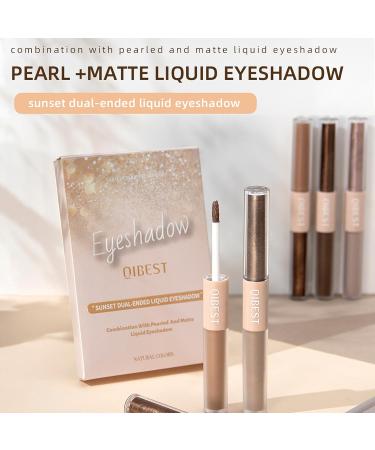 6Pcs Liquid Glitter Matte Eyeshadow Set - Neutral Brown 2 in 1 Eyeliner & Cream Quick Dry Long Lasting Shimmer Makeup for Easy Application - Buy Online on GoSupps.com