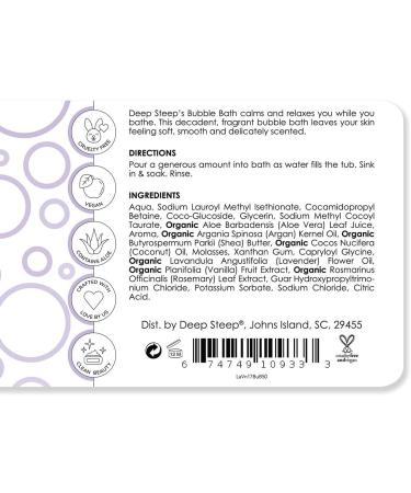 Deep Steep Classic Bubble Bath Lavender Vanilla 17oz (Pack of 2) - Relaxing and Nourishing Bubble Bath Set - Buy Online on GoSupps.com
