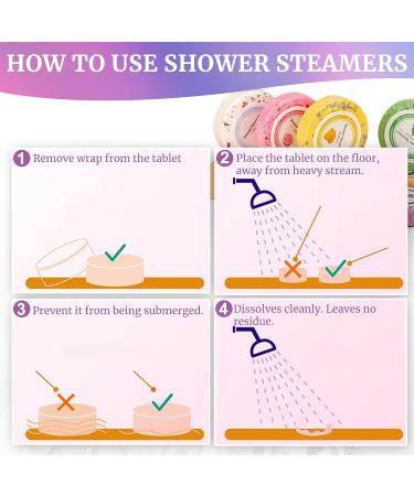 NOSTOSON Aromatherapy Shower Steamers - 8-Piece Essential Oil Shower Bombs for Relaxation & Stress Relief - Self-Care Gift Set for Women, Men, Kids - Pink - Buy Online on GoSupps.com