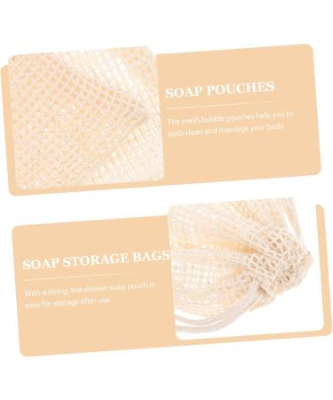 VINTORKY 5pcs Soap Storage Bag Mesh Soap Saver Soap Mesh Bag Soap Bag Soap Foaming Bag Scrubbing Cotton Linen - Buy Online on GoSupps.com