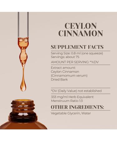 Ceylon Cinnamon Alcohol-Free Natural Tincture Extract Immune System Booster Liquid Drops Made from 100% Ceylon Cinnamon (Cinnamomum verum) Dried Bark (2 fl oz) 2 Fl Oz (Pack of 1) - Buy Online on GoSupps.com