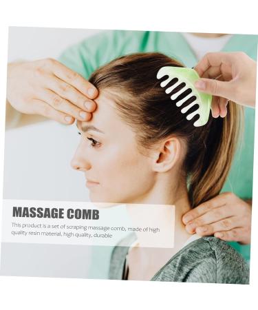 FOMIYES 9 STK Massagekamm Gua Sha Comb - Acupuncture Trigger Point Tool for Scalp Massage & Hair Care | Premium Chinese Style Resin Combs for Men & Women - Buy Online on GoSupps.com