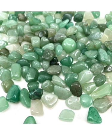 Simurg 1LB Green Aventurine Tumbled Chips Crushed Mini Green Aventurine Crystals Stones Healing Small Green Aventurine Crystals Irregular Shape Gemstones Tiny Green Aventurine (7-9mm) 1 Pound