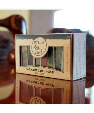 Handcrafted Soap Sample Set - 8 Unique Natural Soaps for Men and Women by Outlaw - Buy Online on GoSupps.com