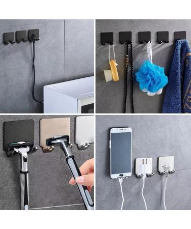 Waterproof Punch-Free Razor Holder Hook - Black Bathroom Shower Organizer for Razors Keys & Towels - Buy Online on GoSupps.com