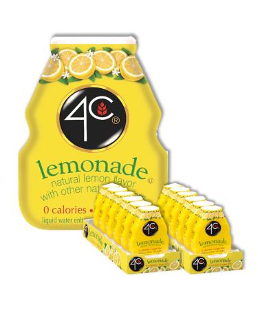 4C Sugar Free Lemonade Liquid Water Enhancer, 12 Pack, Premium Natural Flavors, 0 Calorie Lemonade 12 Count (Pack of 1)