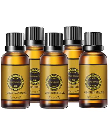 Hocossy Massage Oil - Belly Drainage Ginger Oil Essential Oil for Lymphatic Drainage Relaxing Massage Oil for Improving Complexion and Skin Care