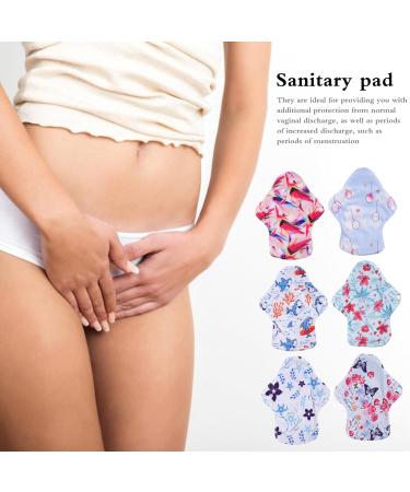 7pcs Reusable Bamboo Charcoal Sanitary Pads for Women | Washable Menstrual & Nursing Pads | Absorbent Panty Liner Set - Buy Online on GoSupps.com