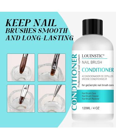 LOUINSTIC Acrylic Nail Brush Cleaner - 4 OZ | Clean Gel/Acrylic Nail Brushes & Art Tools - Buy Online on GoSupps.com