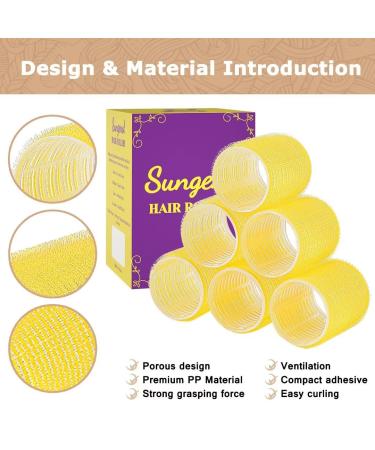 Self-Grip Hair Roller Set 18pcs | Heatless Hair Curlers for Long, Medium, Short Hair | Includes Roller Clips & Comb | Salon-Quality DIY Hair Styles | Sungenol 3 - Buy Online on GoSupps.com