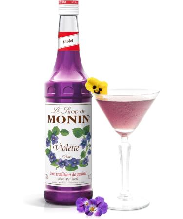 MONIN Premium Violet Syrup 700ml - Vegan-Friendly and Allergen-Free | 100% Natural Flavours for Cocktails and Mocktails - Buy Online on GoSupps.com