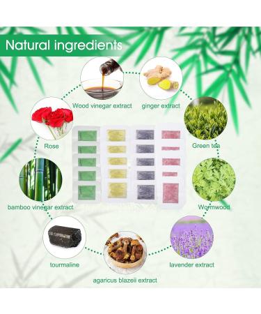 Deep Cleansing Foot Pads - 40 Pieces with Ginger, Lavender, Rose, and Green Tea for Ultimate Detoxification - Buy Online on GoSupps.com