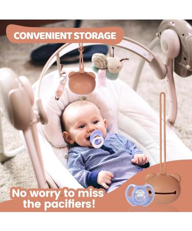Orzbow 2Pcs Silicone Dummy Case Pacifier Holder Case w/Strap BPA-Free Soother Pod Baby Holder Case Panda Pacifier Holder Storage Box for 2 Dummies Lightweight and Easy Clean Dummy Box Chocolate 2 Pack - Buy Online on GoSupps.com