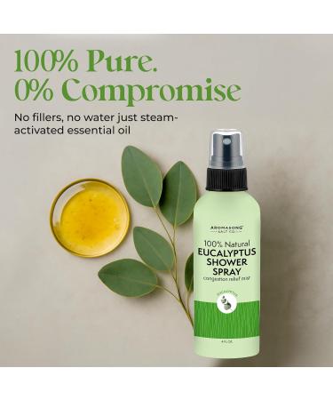 Aromasong Eucalyptus Shower Spray Aromatherapy 100% Natural Eucalyptus Spray for Shower Made in USA, Pure Essential Oil Mist for Sinus Relief & Spa-Like Steam, 4 fl oz 4 Fl Oz (Pack of 1) - Buy Online on GoSupps.com