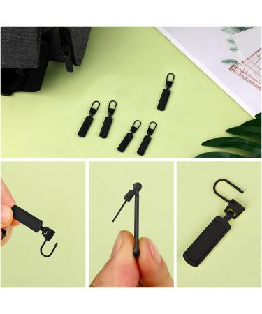 Toymis 6-Piece Universal Zipper Repair Kit - Removable Metal Pulls for Jackets Clothing Pants Jeans Luggage & Handbags - Durable Black Zippers - Buy Online on GoSupps.com