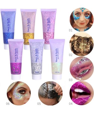 Gold Body Glitter | Sparkling Neon Holographic Sequins Gel Makeup for Parties & Outfits - Buy Online on GoSupps.com