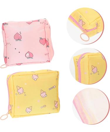 OHPHCALL 2pcs Sanitary Napkin Storage Bag Travel Set for Women | Zip Around Wallets for Women | Diaper & Menstrual Pad Pouch | Period Bag Portable - Prevail Pads Included - Buy Online on GoSupps.com