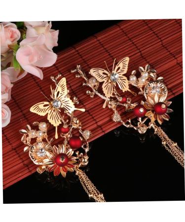 Angoily 1 Pair Vintage Hair Clips Hair Accessory for Women Chinese Style Hair Accessories Metal Tassel Barrettes Hair Barrettes Vintage Decor Hair Decorations Metal Hair Claw Clips Wedding - Buy Online on GoSupps.com