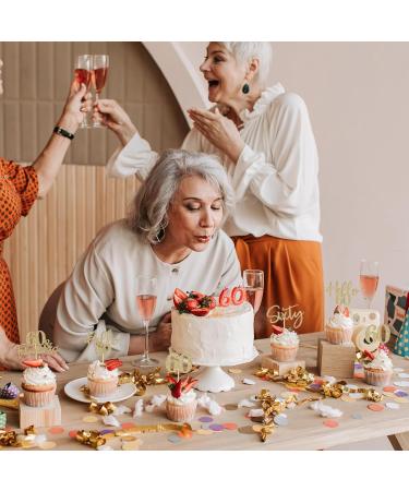 48PCS 60th Birthday Cupcake Toppers Glitter Hello 60 Cupcake Topper 60 Fabulous Sixty Cupcake Picks for Happy 60th Birthday Wedding Anniversary Party Cake Decorations Supplies Champagne Gold 60th Champagne Gold - Buy Online on GoSupps.com