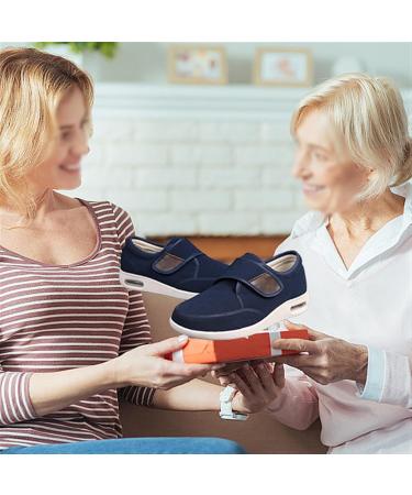 Plantar Fasciitis Shoes for Women | Adjustable & Breathable Plus Size Comfort | Diabetic & Edema Friendly Footwear | Cozy Hospital Shoes for Elderly - Black - Buy Online on GoSupps.com