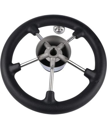 Pebbly Beach 11 Marine Boat Steering Wheel - Stainless Steel 5 Spoke with Knob and Foam Grip - Buy Online on GoSupps.com