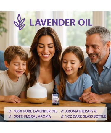 Premium Aceite de Lavanda by Betel Natural - 100% Puro 1 oz (29.5 ml) Lavender Oil USO Externo para Aromaterapia Masaje y Difusor - Buy Online on GoSupps.com