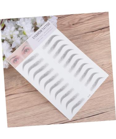 DRESSOOS 2pcs 3d Eyebrow Stickers Hair Like Eyebrows Eye Brow Natural Eyebrow Stencils Water Proof Tool 6d - Buy Online on GoSupps.com