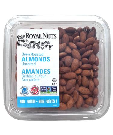 ROYAL NUTS Dry Roasted Almonds Unsalted 325 Grams
