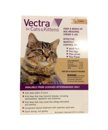Vectra for Cats & Kittens Under 9 Lbs 3 Dose by Unknown