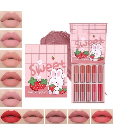 Volumising Lip Gloss - Moisturising Lip Balm 10 Pieces | Matte Finish Water Resistant Non Sticky - Ideal for Wedding Daily Use Teens and Women - Buy Online on GoSupps.com