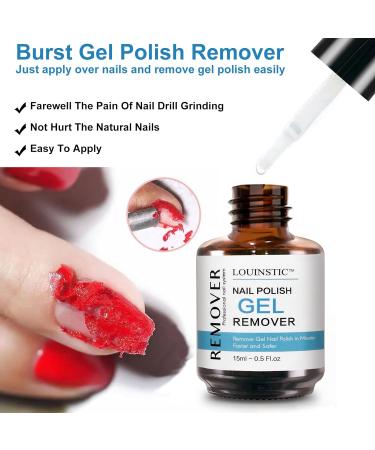 LOUINSTIC Gel Polish Remover (2 Pack) - Fast & Easy Nail Gel Remover - 0.5 oz - 2 PCS - Buy Online on GoSupps.com