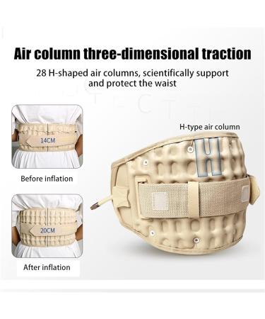 Decompression Lower Back Pain Relief Belt with Adjustable Pillow & Air Massage - Mint Color - Buy Online on GoSupps.com