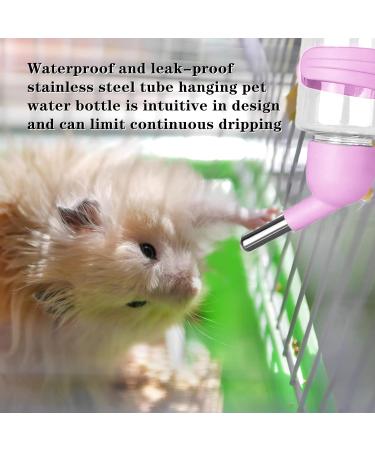2 PCS Pet Water Bottle Automatic Hamster Water Bottle Rabbit Water Bottles 250ML/8.45OZ Non Drip Hanging Guinea Pig Water Bottle for Rabbit Guinea Pig Gerbil Chinchillas(Blue Pink) - Buy Online on GoSupps.com