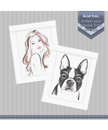 Golden State Art Acid-Free Clear Sleeves for 8x10 Mats - Pack of 100 - Buy Online on GoSupps.com