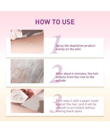 Natural Hair Removal Spray | Hair Removal Natural Spray for Men and Women 100ml | Organic Depilatory Hair Remover Foam Spray Cream Hair Eraser  - Buy Online on GoSupps.com