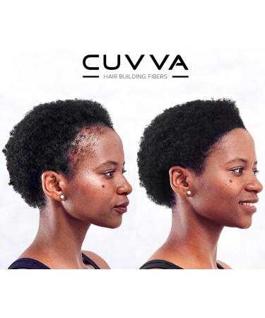CUVVA Hair Fibers: Keratin Hair Building Fiber Loss Concealer - Thicker Hair in 15 Seconds - Black (0.87oz/25g) - Buy Online on GoSupps.com