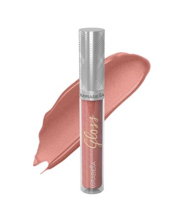 Mirabella Ultra-Hydrating Lip Gloss  Lavish (Shimmering Light Nude) - Luxe Advanced Formula for Glossy Shine Finish & Superior Color with Pigmentation - Essential Oils Soothe & Nourish Lips