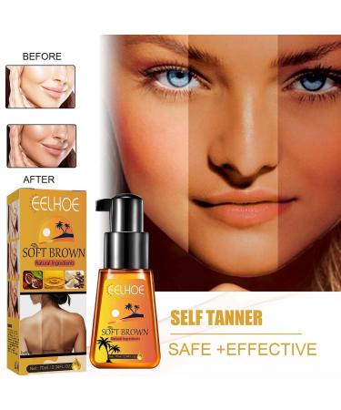  GUOHUA GUOHUA Sun Tan Lotion | Daily Sunless Tanning Moisturising Cream Sun Oil 70 ml Increases Elasticity Revitalising Body Lotion Nourishes Irradic Skin Glow - Buy Online on GoSupps.com