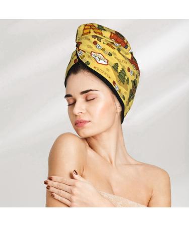 Forest Guard Microfiber Hair Towel Wrap for Women - Ultra Soft Super Absorbent Coral Velvet Hair Cap for Long Curly & Thick Hair - Buy Online on GoSupps.com