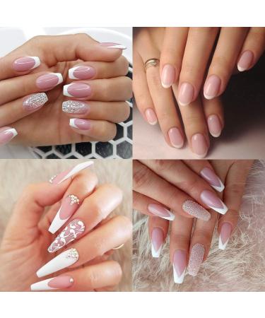 2pcs Dip Powder Recycling Tray System & French Dip Nail Tray Set with Dust Cleaning Brush - Pink & White | AMAZDIP Dipping Powder Nail Glitter Saver Accessories - Buy Online on GoSupps.com