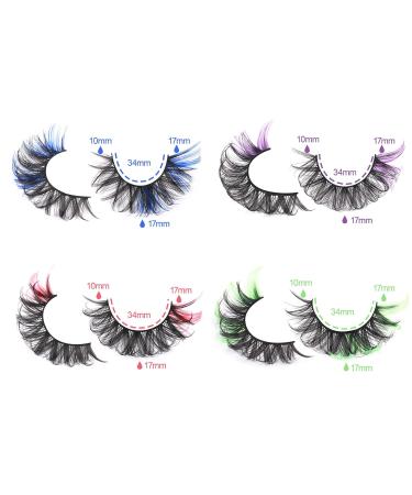 Colored 5D Mink False Eyelashes - 8 Pairs by GODDVENUS | D Curl Strip Lashes for Natural Wispy Look and Salon Perfect Results - Buy Online on GoSupps.com
