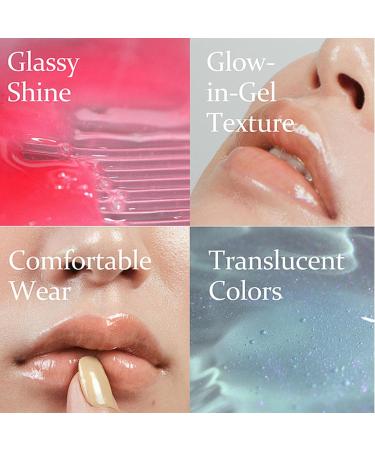 6 Pack Moisturizing Lip Oil for Girls - Soothing Clear Hydrating Lip Balm for Dry Lips - Non-Sticky Glossy Texture - Buy Online on GoSupps.com