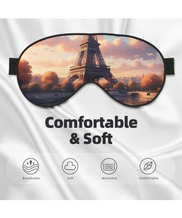 Soft Eiffel Tower Eye Mask | Adjustable Breathable Sleep Mask | Light Blocking Double-Sided | International Shipping - Buy Online on GoSupps.com